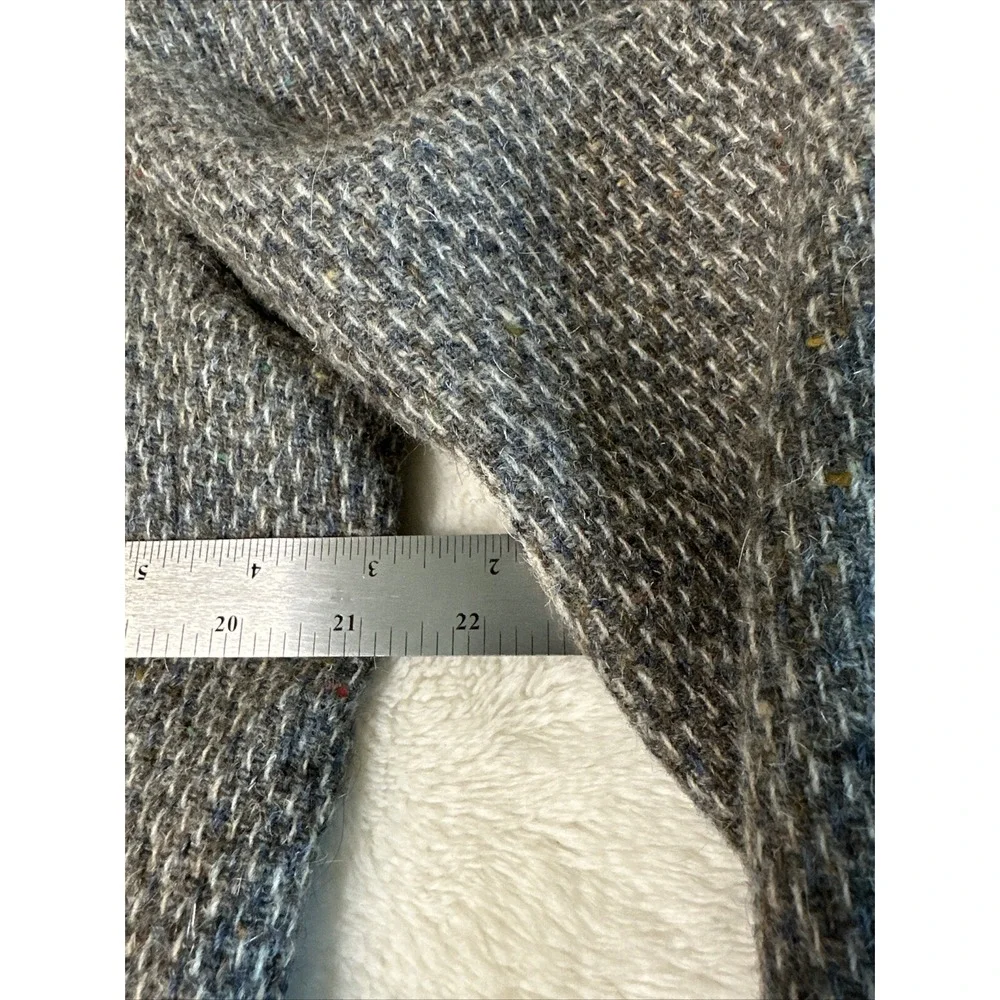LEVIS Men`s 44L Gray/Blue Tweed WESTERN WEAR Blazer JACKET Rockabilly Elbow pads